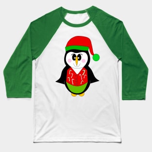 MERRY Christmas Festive Penguin Baseball T-Shirt